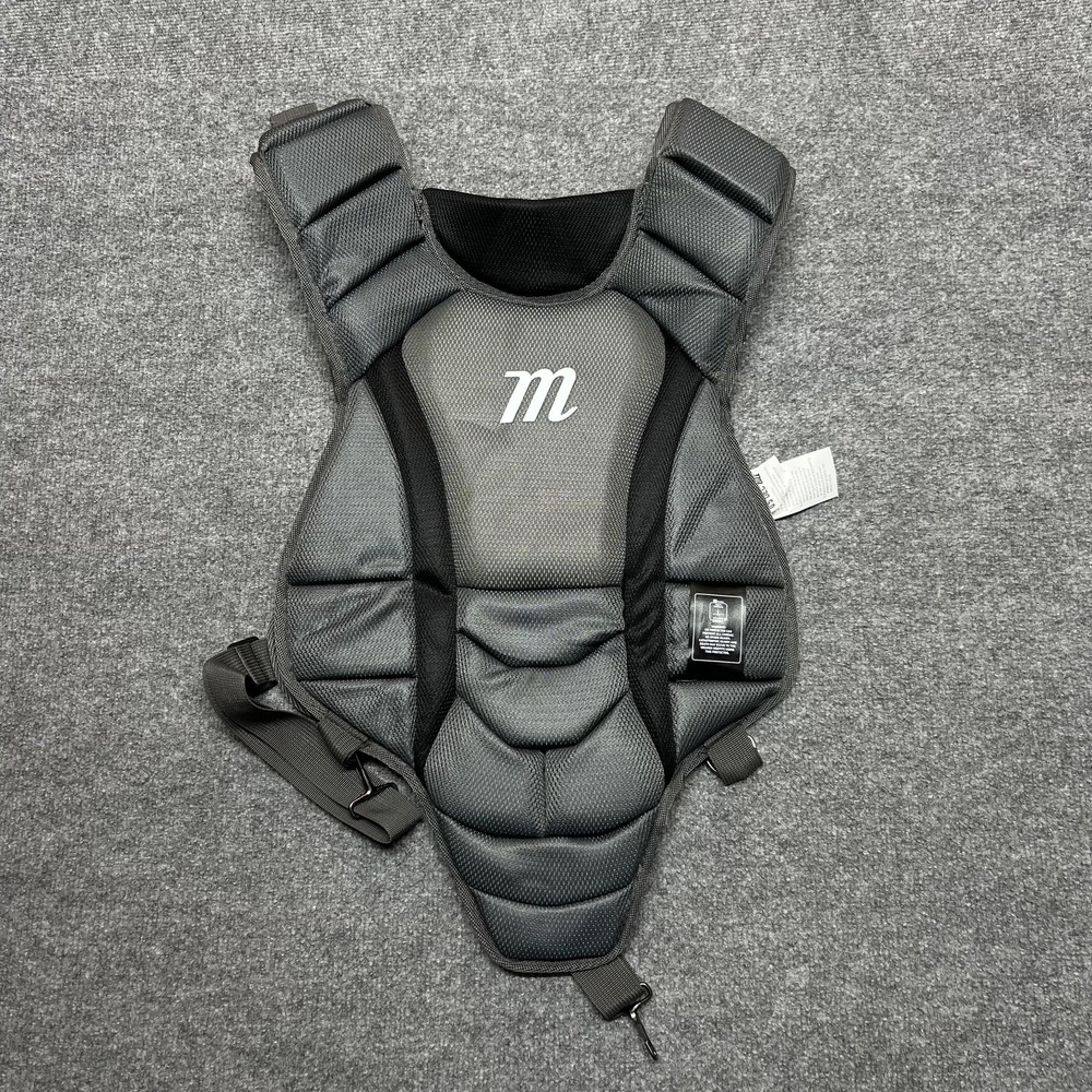 Marucci Chest Protector Boys Small Gray Padded Catcher Youth Baseball Gear